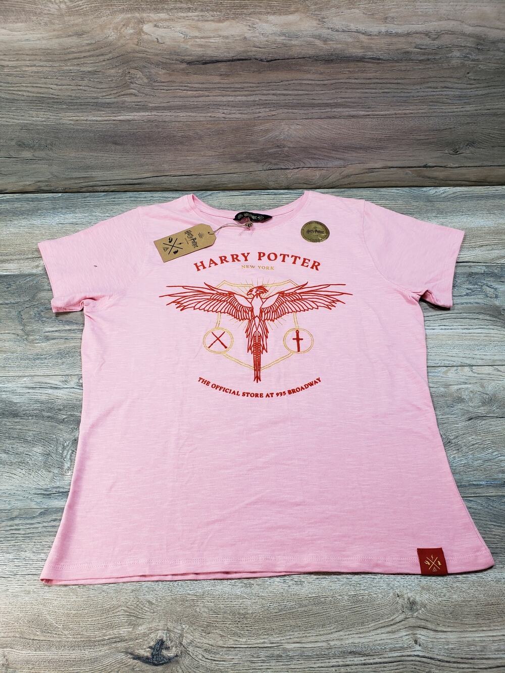 Harry Potter NY Fawkes Phoenix Pink T-Shirt Women's Large NWT